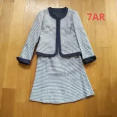 ツイードセットアップ　セレモニースーツ　フォーマル　ノーカラージャケット