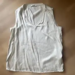 GAUDI ノースリーブ Vネック トップス シャンパンゴールド