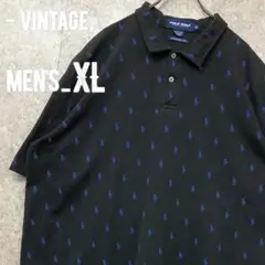 レア00s《ポロゴルフラルフローレン》ポロシャツ 総柄/メンズXL