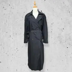 London fogロンドンフォグロングトレンチコートブラック黒ライナー付きLのサムネイル