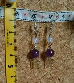 アメジストのピアス