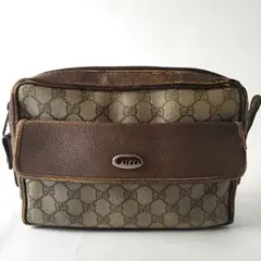 GUCCI グッチ セカンドバッグ GG柄 PVC レザー クラッチバッグ