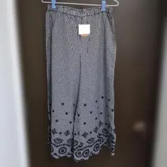 専用です。黒と白のギンガムチェック ガウチョパンツ