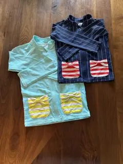 アプレレクール　姉妹　水着・ラッシュガード2点セット（サイズ120と140）