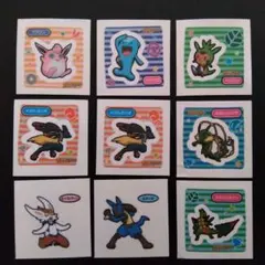 デコキャラシール　ルカリオ　エースバーン　プクリン　ソーナンス　レックウザ