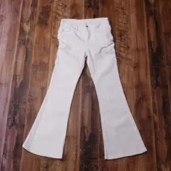 デイジー サイドシャーリング フレアパンツ レディース M ホワイト RF11
