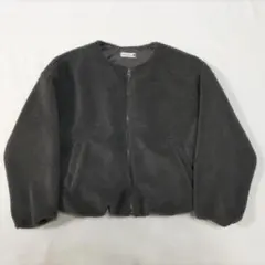 【branshes】ノーカラーボアブルゾン★アウター★140cm★女の子★グレー