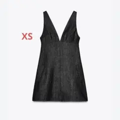 ZARA デニムミニワンピース TRF カーボングレー