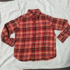 UNIQLO チェック柄 長袖シャツ 120