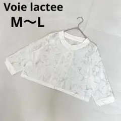 Voie lactee 透け感 七分袖 ボレロ サマージャケット 花柄 M Lのサムネイル