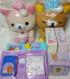 一番くじリラックマ～夜ふかしテーマ～ラストワンぬいぐるみ、お皿、トランプ等　新品