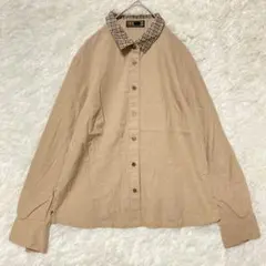 ダックス DAKS LONDON チェック シャツベージュ 9 M相当のサムネイル