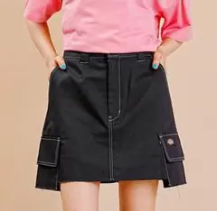 Dickiesブラックデニム風ミニスカート