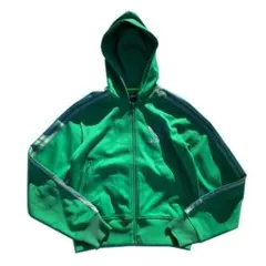 【00s】adidas フーディー トレフォイル トラックジャケット グリーン