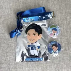 横浜DeNAベイスターズ　ガラポン　チャーム付きネックストラップ20坂本裕哉投手