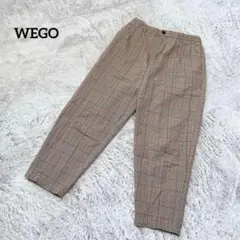 WEGO ウィゴー【S】チェック柄テーパードパンツ シンプル オフィスカジュアル