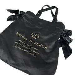 【美品】Maison de FLEUR メゾンドフルールリボン付きトートバッグ