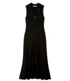 フロントボタンニットワンピース