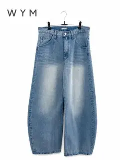 WYM デニムパンツ ワイドシルエット ライトブルーのサムネイル