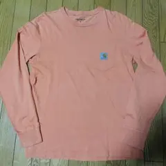 carhartt オレンジ 長袖Tシャツ Sサイズ