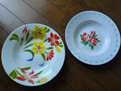 タイとベトナムのレトロなホーロー皿