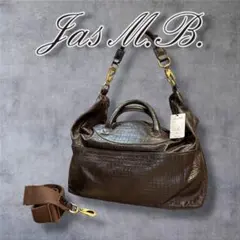 【未使用級】Jas-M.B. レザー ボストンバッグ ショルダー 3way 本革