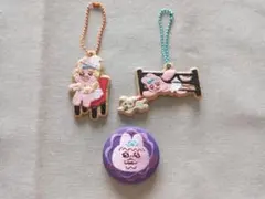 おぱんちゅうさぎ キーホルダー 刺繡缶バッジ　3点セット