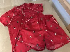 tutuanna パンダ柄 チャイナ風パジャマ3点セット レッド M-Lのサムネイル