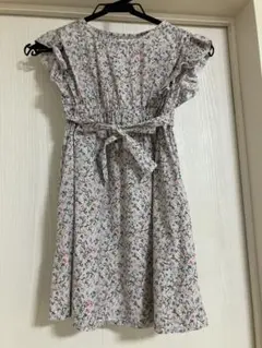 キッズ 花柄ワンピース 半袖 ラベンダーのサムネイル