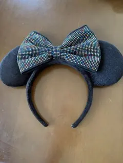 ミッキーマウス耳カチューシャ ビジュー付き