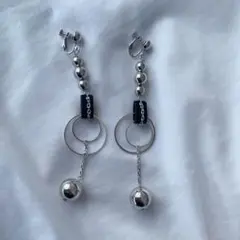シルバー✴︎チェーン✴︎大ぶり✴︎ロング✴︎イヤリング✴︎ハンドメイド