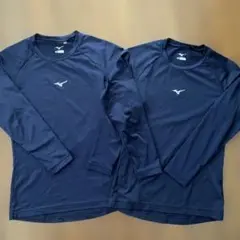 Mizuno アンダーシャツ ネイビー 150 長袖2枚セット