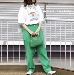 ハニーサックルローズ　ライトオン　カラータックイージーパンツ　グリーンのサムネイル