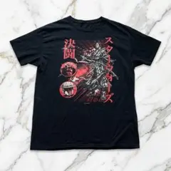 STAR WARS Tシャツ 決闘 キャラクタープリント ブラック　漢字Tシャツ