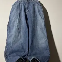 ぱ*り様 90s OLD NAVY ペインターパンツ W38 バギーデニム Y2のサムネイル
