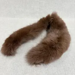 美品 ショール マフラー ファー ブラウン 茶