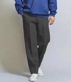 ダブルクロス メランジ ノープリーツ ストレートパンツ　スラックスのサムネイル