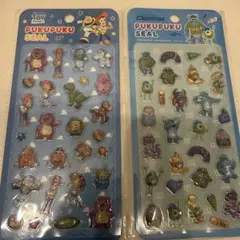 正規品　ぷくぷくシール　モンスターズインク　トイストーリー　ディズニー　セット