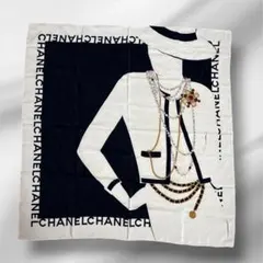 CHANEL/シャネル 大判 シルクスカーフ マドモアゼル ココ グリポア