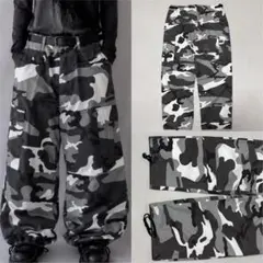 90s シティカモ 迷彩 BDU カーゴ パラシュートパンツ 極太 ドローコードのサムネイル