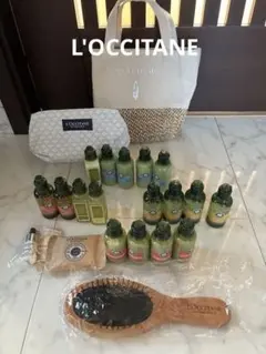 ロクシタンセット★ホワイトニングセラム★アメニティー★ポーチ、トート、ブラシ