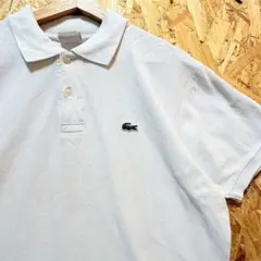 【LACOSTE】ラコステ ワニロゴ 刺繍 半袖ポロシャツ ホワイト 7のサムネイル