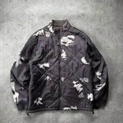 90s00s old stussy 迷彩柄リバーシブルキルティングジャケット L