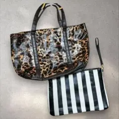 9/30までの出品！ヒョウ柄トートバッグ 大容量