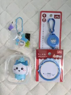 ガチャ詰め風ポーチちいかわハチワレ 推し活ブルー