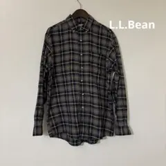 L.L.Bean チェック　シャツ　長袖　サイズM ネイビー