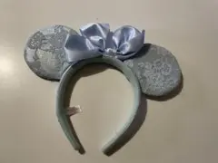 ディズニー カチューシャ ミニー 水色 レース ブルーエバーアフター
