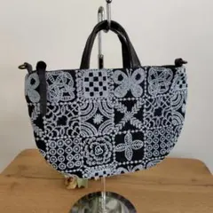 ミナペルホネン/forest tileフォレストタイル　ネイビー/ミニラウンドシ