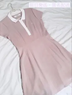 【Her lip to】Short Sleeve Polo Mini Dress