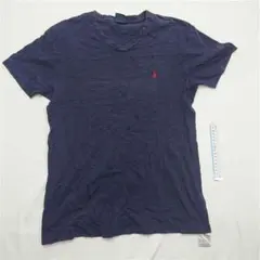 ◎ポロ・ラルフローレン VネックTシャツ ネイビー系 Sサイズ 綿100%